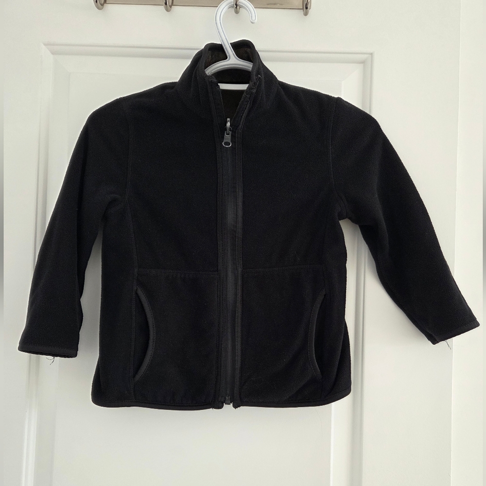 Kids Reversible Black Fleece Jacket - 5T